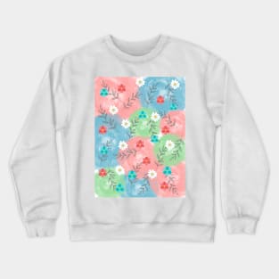 Pastel Cotton and flowers Crewneck Sweatshirt